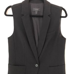 J Crew sleeveless black blazer / vest